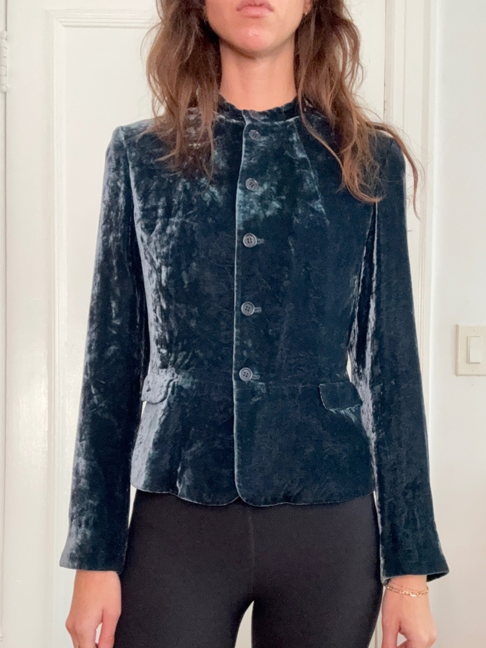 Vintage Calvin Klein Blue Velvet Blazer